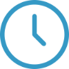 Minimalist clock design on black background