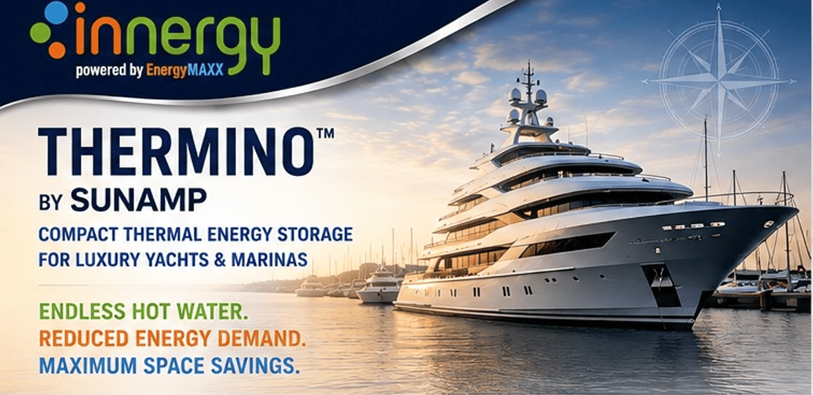 Sunamp Thermino thermal storage for luxury yachts