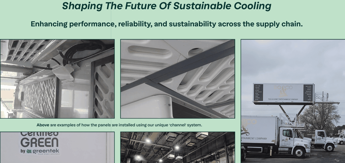 Sustainable cooling panels being installed and transported